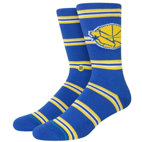 NWT Men's Golden State Warriors Hardwood Classics Stance Crew Socks - Picture 5 of 10